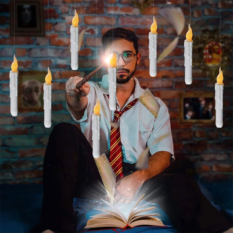 Enchanting LED Wand Candles with Remote Control Wand - Pack of 12