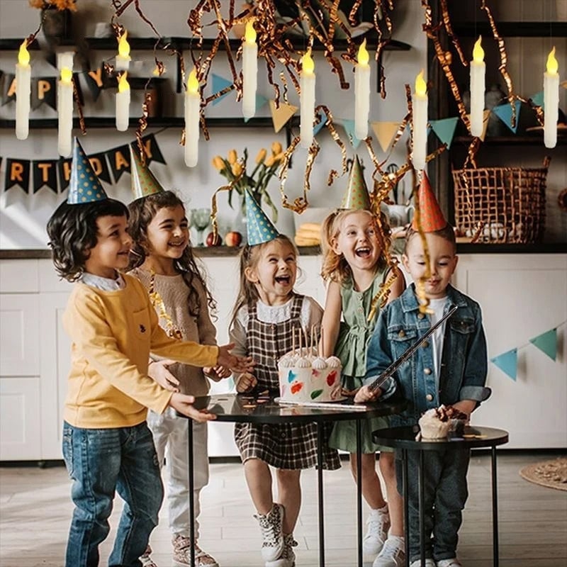 Enchanting LED Wand Candles with Remote Control Wand - Pack of 12