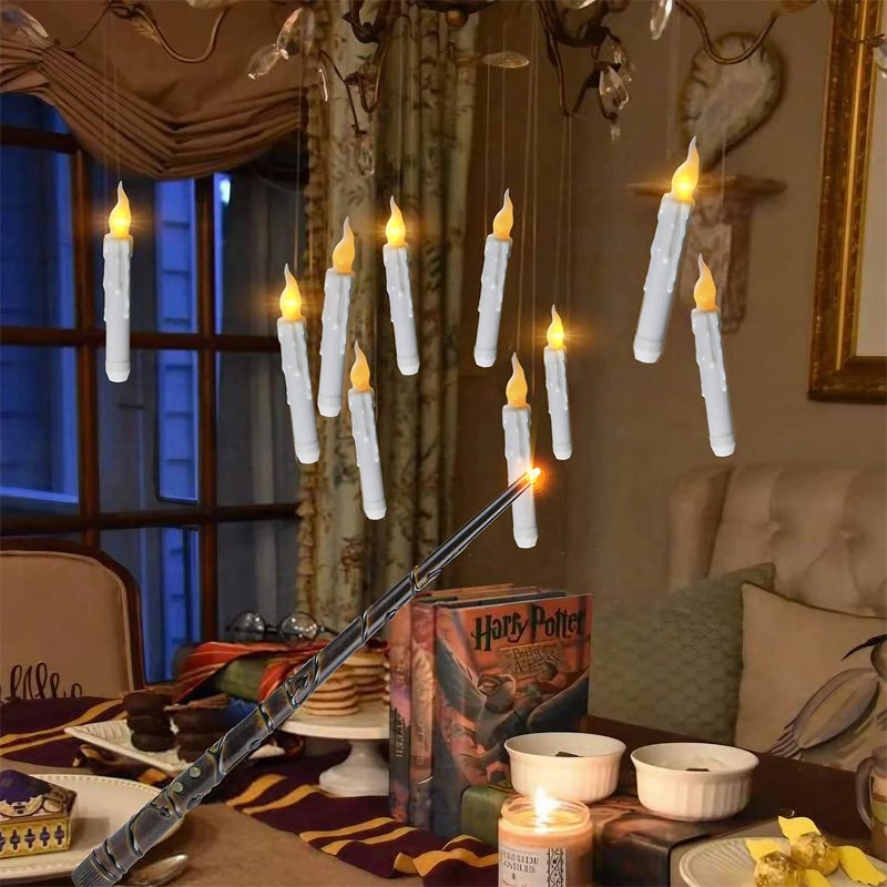 Enchanting LED Wand Candles with Remote Control Wand - Pack of 12
