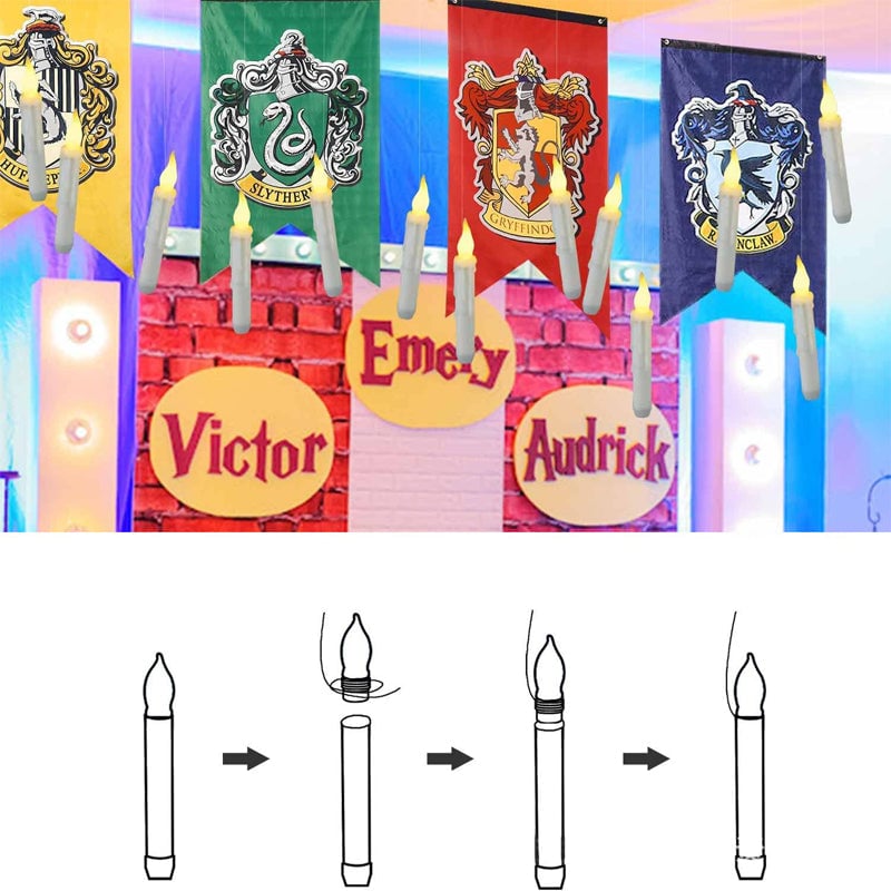 Enchanting LED Wand Candles with Remote Control Wand - Pack of 12