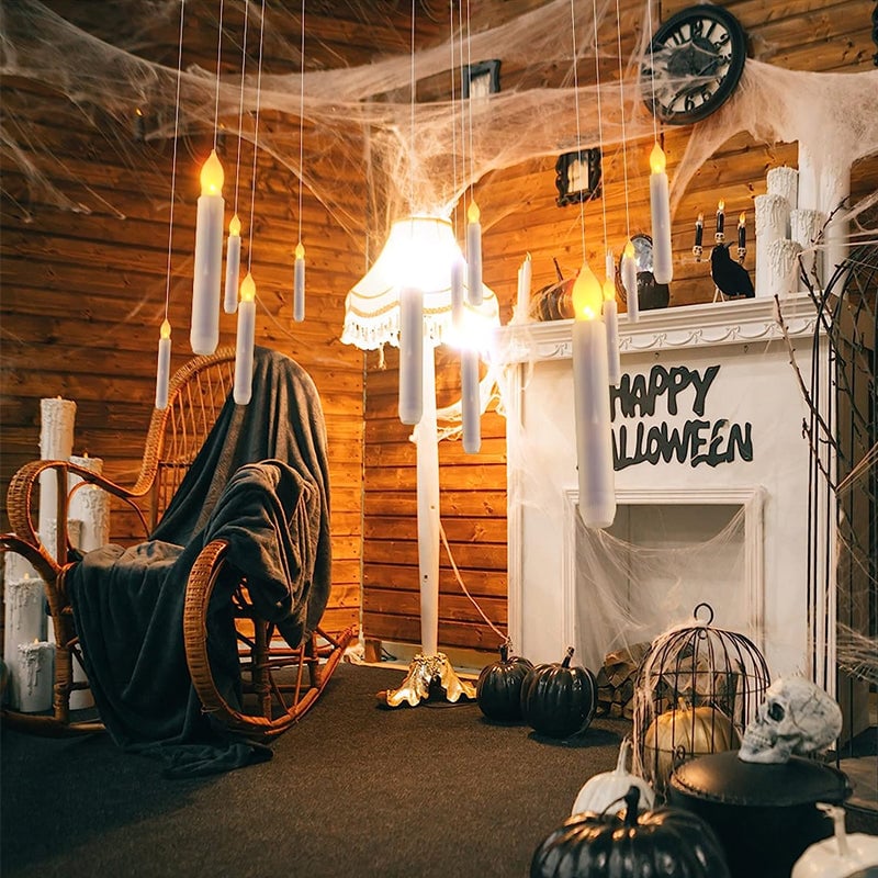 Enchanting LED Wand Candles with Remote Control Wand - Pack of 12