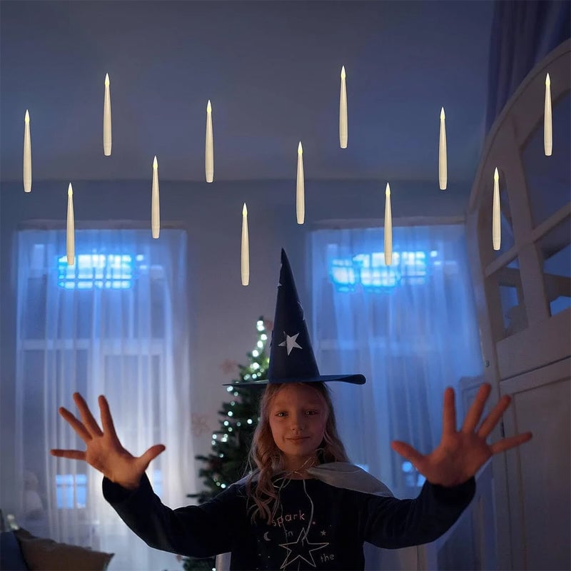 Enchanting LED Wand Candles with Remote Control Wand - Pack of 12