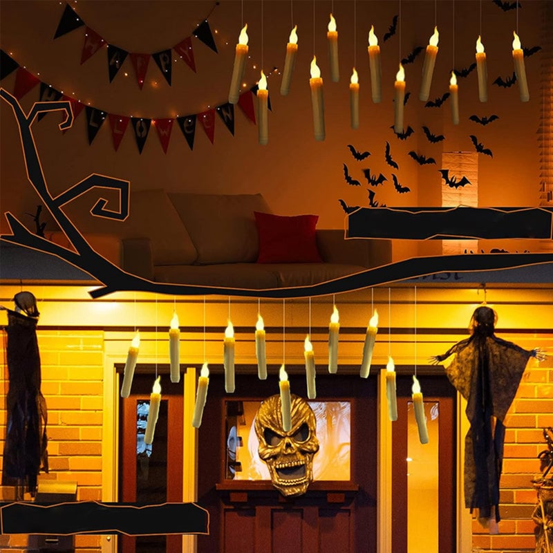 Enchanting LED Wand Candles with Remote Control Wand - Pack of 12